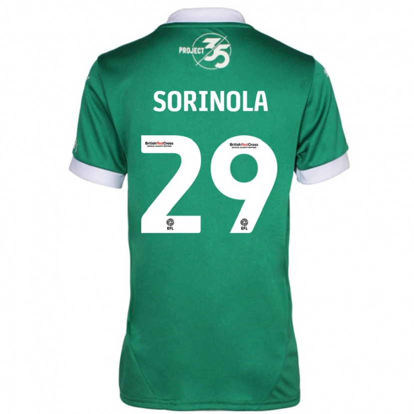 Danxen Dames Matthew Sorinola #29 Groen Wit Thuisshirt Thuistenue 2024/25 T-Shirt