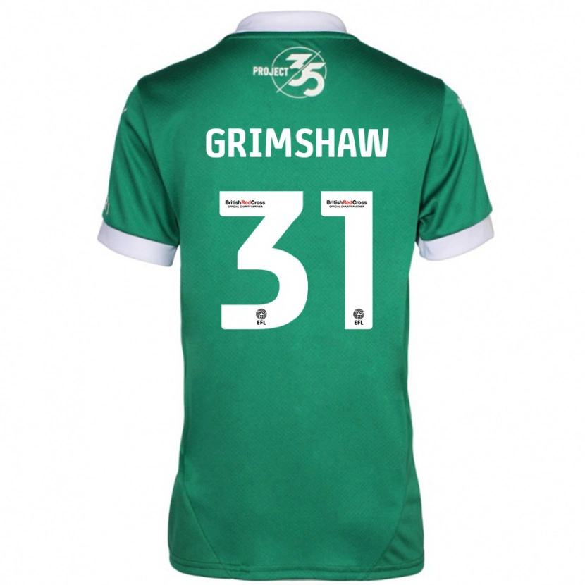 Danxen Dames Daniel Grimshaw #31 Groen Wit Thuisshirt Thuistenue 2024/25 T-Shirt