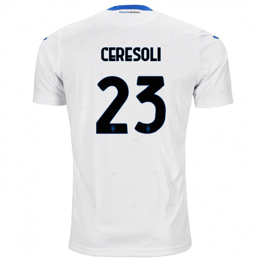 Danxen Dames Andrea Ceresoli #23 Wit Uitshirt Uittenue 2024/25 T-Shirt