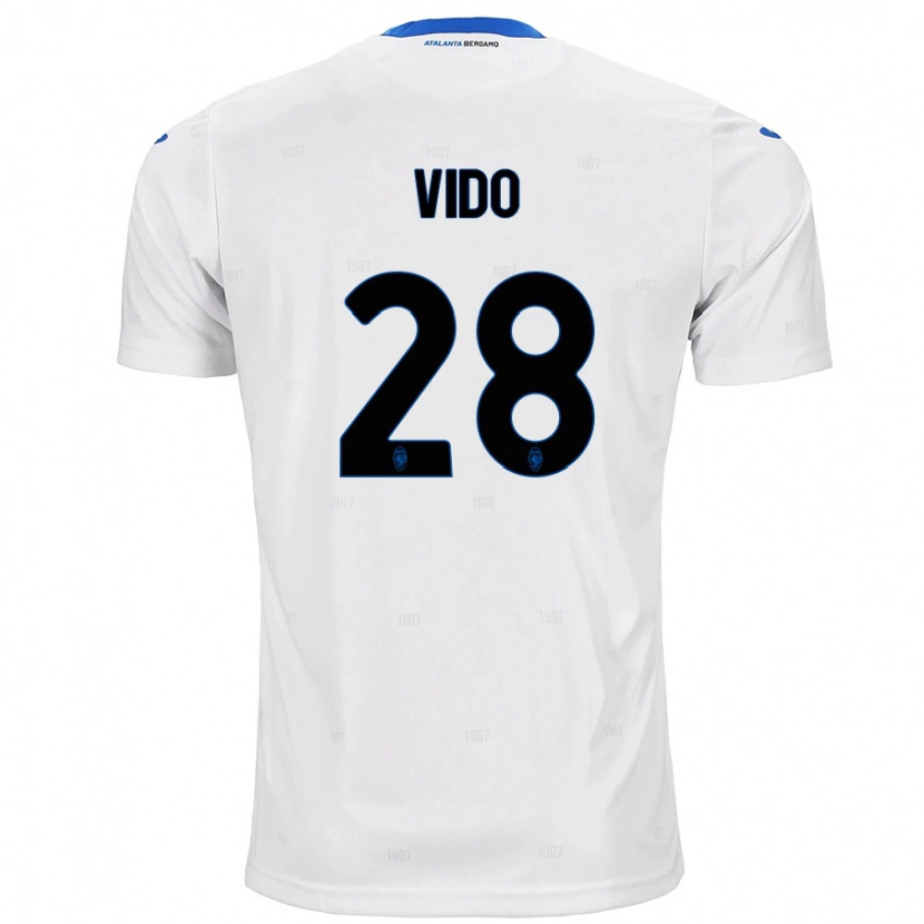 Danxen Dames Luca Vido #28 Wit Uitshirt Uittenue 2024/25 T-Shirt
