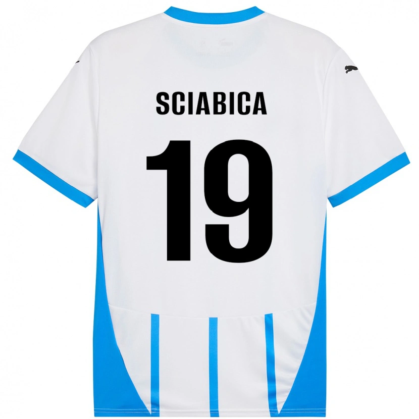 Danxen Dames Manuela Sciabica #19 Wit Blauw Uitshirt Uittenue 2024/25 T-Shirt