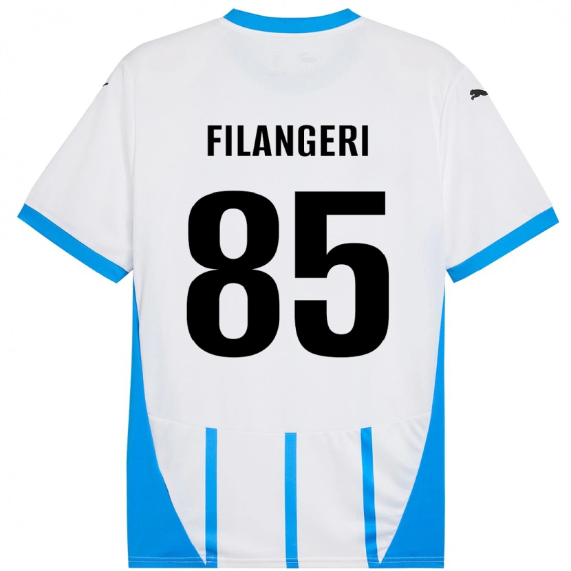 Danxen Dames Maria Luisa Filangeri #85 Wit Blauw Uitshirt Uittenue 2024/25 T-Shirt