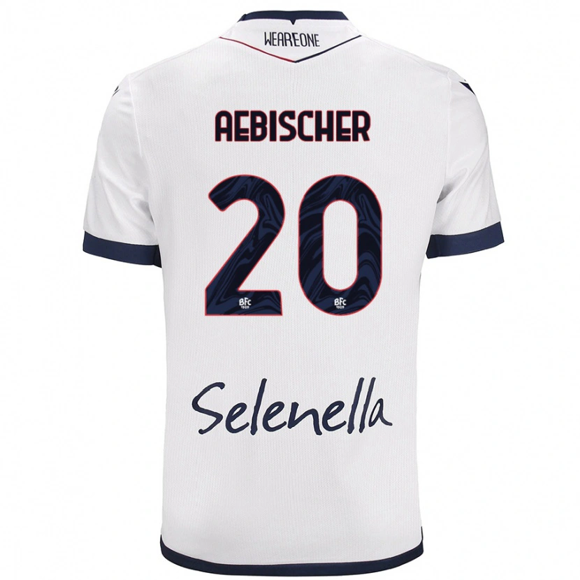 Danxen Dames Michel Aebischer #20 Wit Koningsblauw Uitshirt Uittenue 2024/25 T-Shirt