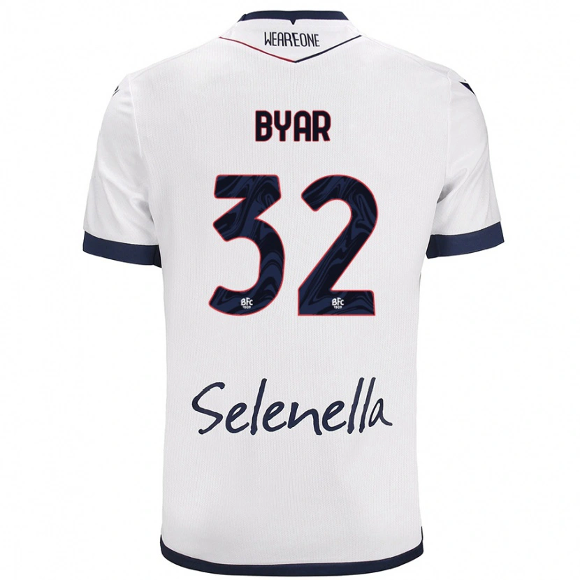 Danxen Dames Naïm Byar #32 Wit Koningsblauw Uitshirt Uittenue 2024/25 T-Shirt