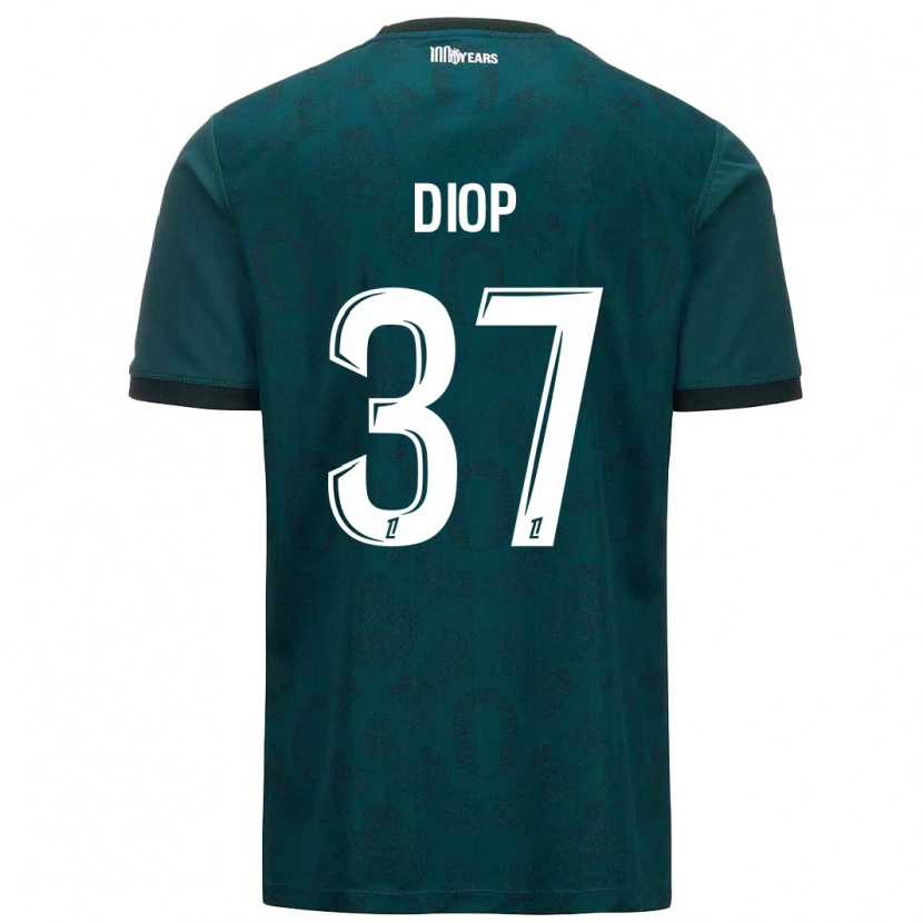 Danxen Dames Edan Diop #37 Donkergroen Uitshirt Uittenue 2024/25 T-Shirt