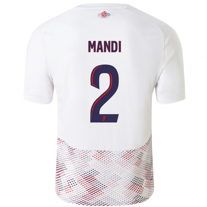 Danxen Dames Aïssa Mandi #2 Wit Koningsblauw Uitshirt Uittenue 2024/25 T-Shirt