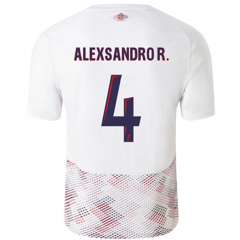 Danxen Dames Alexsandro #4 Wit Koningsblauw Uitshirt Uittenue 2024/25 T-Shirt