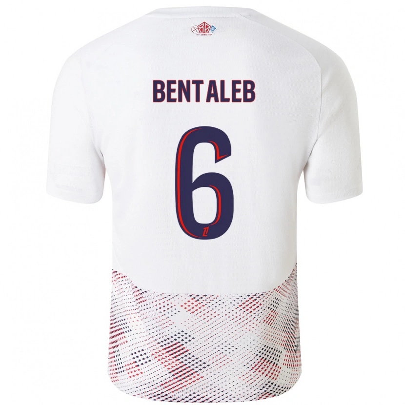 Danxen Dames Nabil Bentaleb #6 Wit Koningsblauw Uitshirt Uittenue 2024/25 T-Shirt