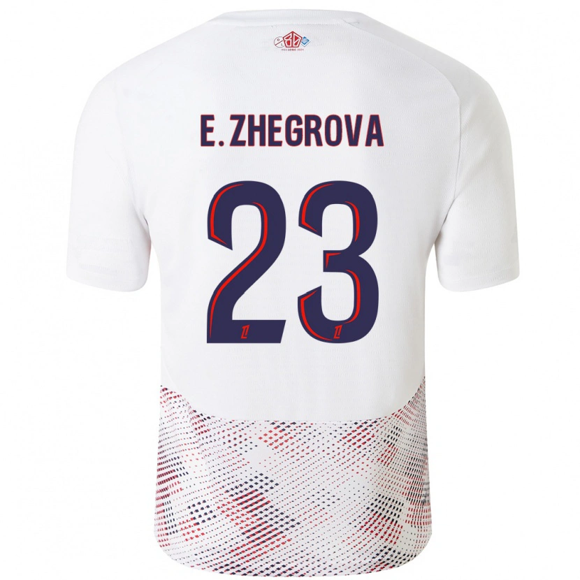 Danxen Dames Edon Zhegrova #23 Wit Koningsblauw Uitshirt Uittenue 2024/25 T-Shirt