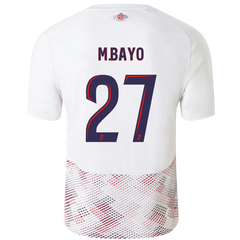 Danxen Dames Mohamed Bayo #27 Wit Koningsblauw Uitshirt Uittenue 2024/25 T-Shirt