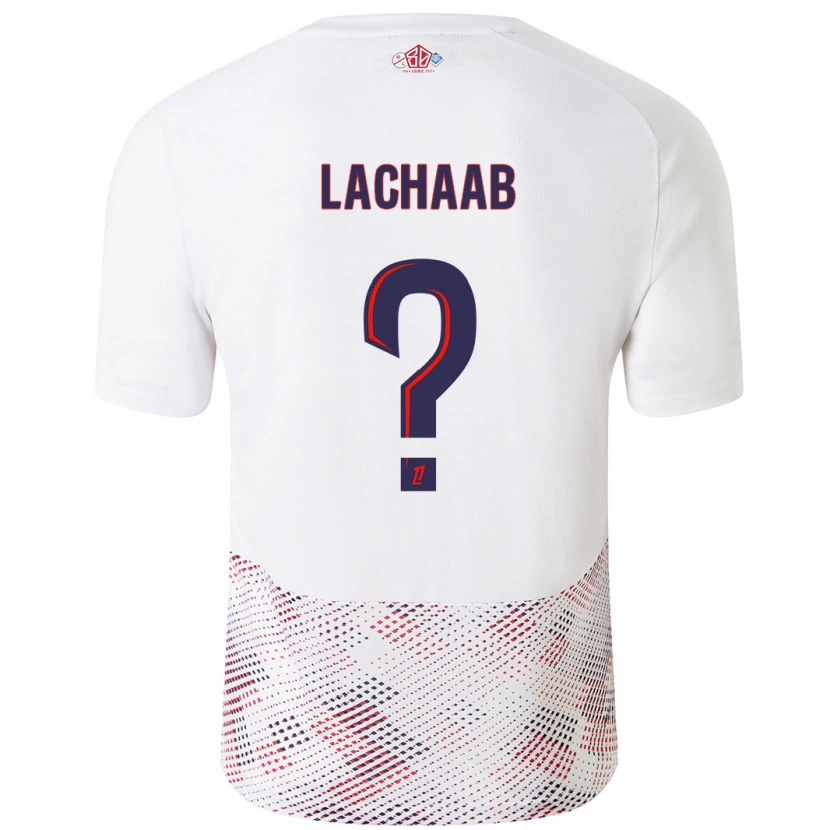 Danxen Dames Younes Lachaab #0 Wit Koningsblauw Uitshirt Uittenue 2024/25 T-Shirt