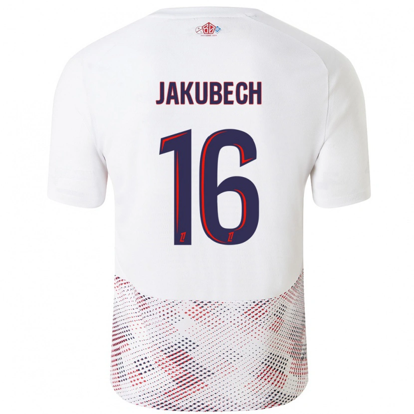 Danxen Dames Adam Jakubech #16 Wit Koningsblauw Uitshirt Uittenue 2024/25 T-Shirt