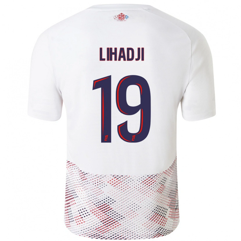 Danxen Dames Isaac Lihadji #19 Wit Koningsblauw Uitshirt Uittenue 2024/25 T-Shirt