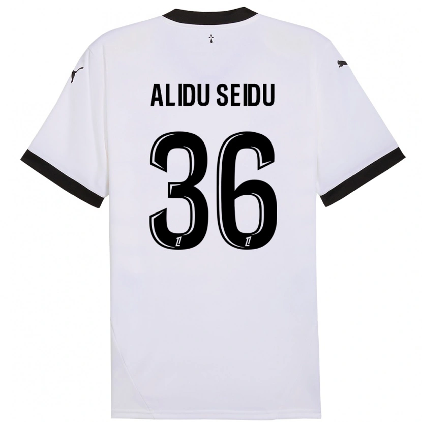Danxen Dames Alidu Seidu #36 Wit Zwart Uitshirt Uittenue 2024/25 T-Shirt