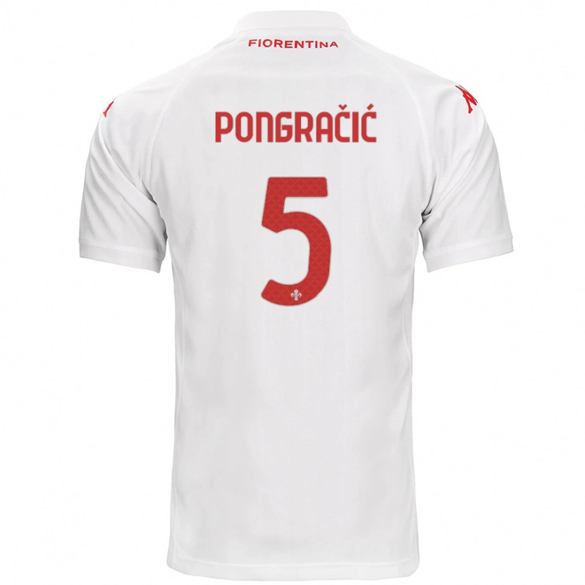 Danxen Dames Marin Pongračić #5 Wit Uitshirt Uittenue 2024/25 T-Shirt
