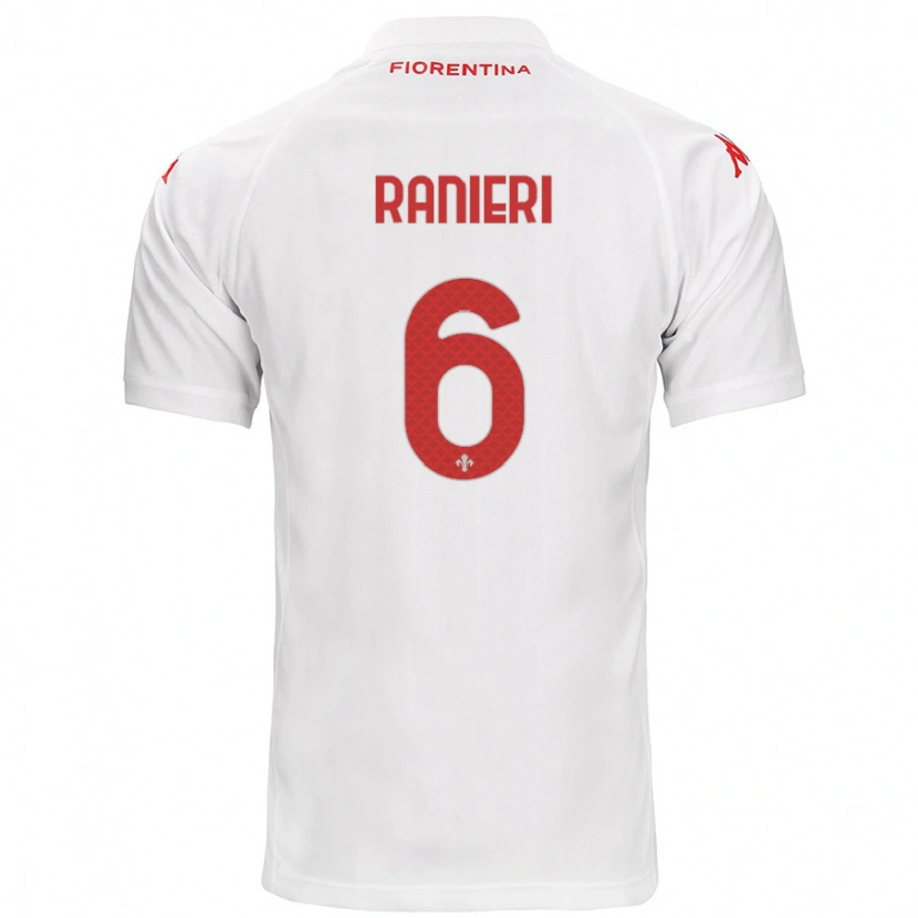 Danxen Dames Luca Ranieri #6 Wit Uitshirt Uittenue 2024/25 T-Shirt