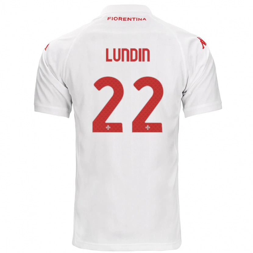 Danxen Dames Karin Lundin #22 Wit Uitshirt Uittenue 2024/25 T-Shirt