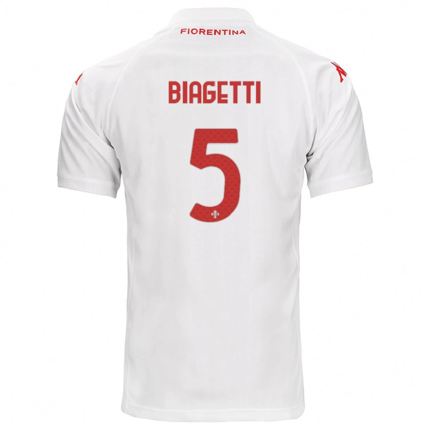 Danxen Dames Christian Biagetti #5 Wit Uitshirt Uittenue 2024/25 T-Shirt