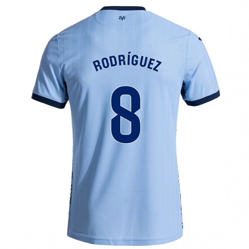 Danxen Dames Unai Rodríguez #8 Hemelsblauw Uitshirt Uittenue 2024/25 T-Shirt