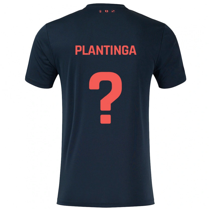 Danxen Dames Viggo Plantinga #0 Zwart Rood Uitshirt Uittenue 2024/25 T-Shirt