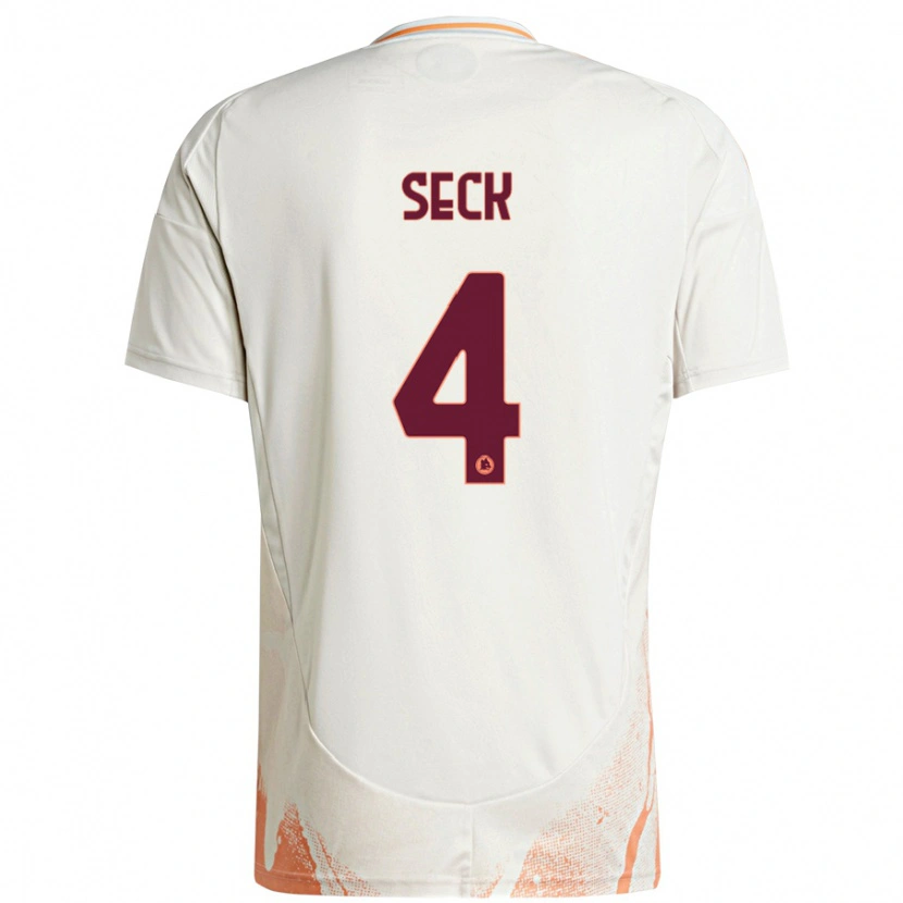 Danxen Dames Mohamed Seck #4 Crème Wit Oranje Uitshirt Uittenue 2024/25 T-Shirt