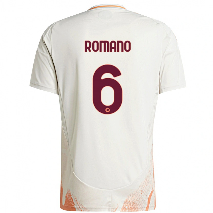 Danxen Dames Alessandro Romano #6 Crème Wit Oranje Uitshirt Uittenue 2024/25 T-Shirt