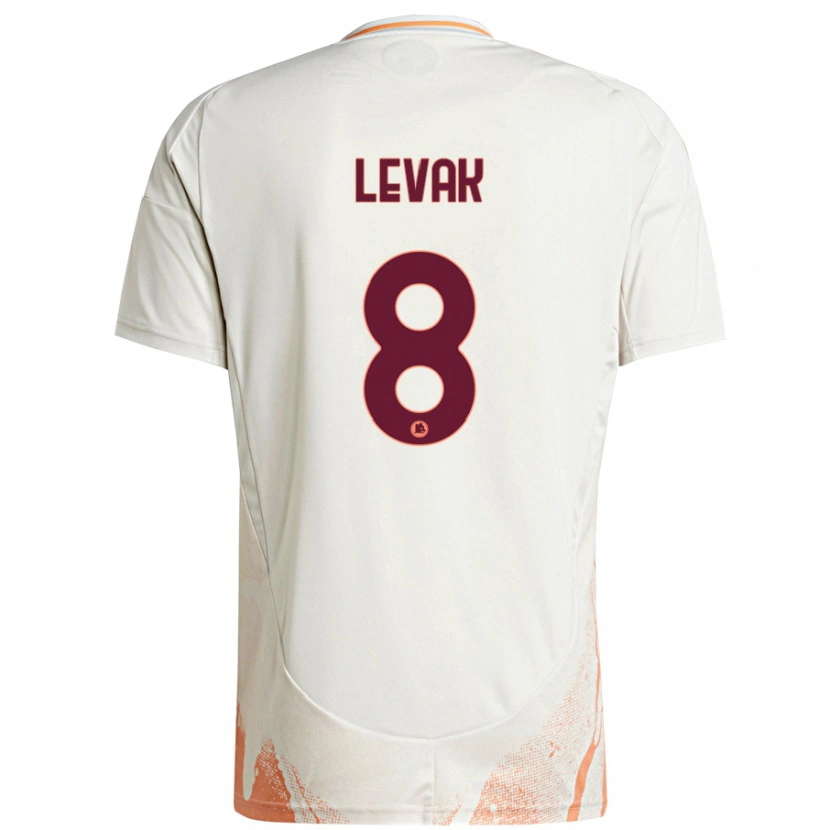 Danxen Dames Sergej Levak #8 Crème Wit Oranje Uitshirt Uittenue 2024/25 T-Shirt