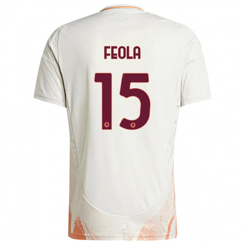Danxen Dames William Feola #15 Crème Wit Oranje Uitshirt Uittenue 2024/25 T-Shirt