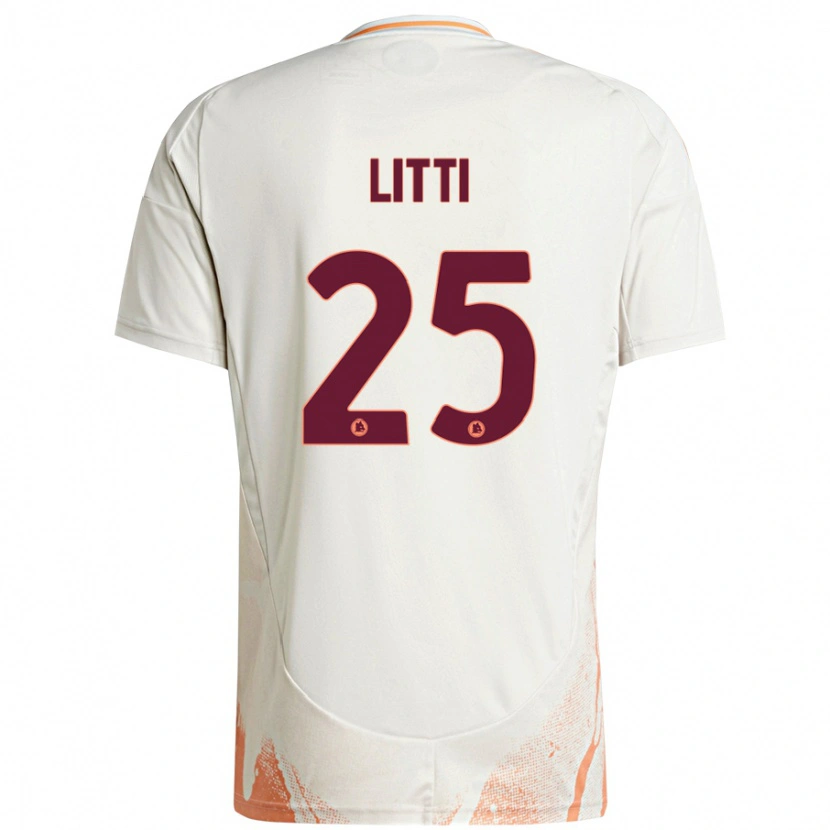 Danxen Dames Marco Litti #25 Crème Wit Oranje Uitshirt Uittenue 2024/25 T-Shirt
