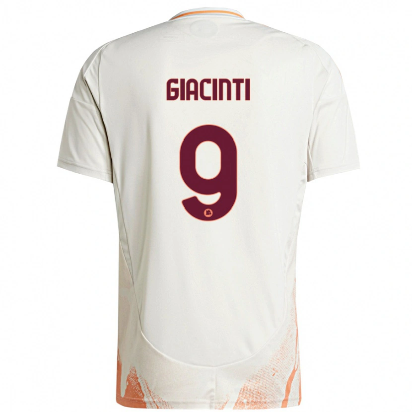 Danxen Dames Valentina Giacinti #9 Crème Wit Oranje Uitshirt Uittenue 2024/25 T-Shirt