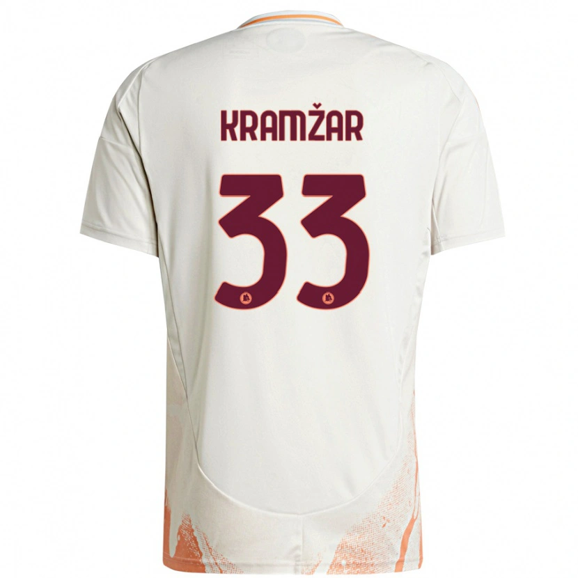 Danxen Dames Zara Kramžar #33 Crème Wit Oranje Uitshirt Uittenue 2024/25 T-Shirt