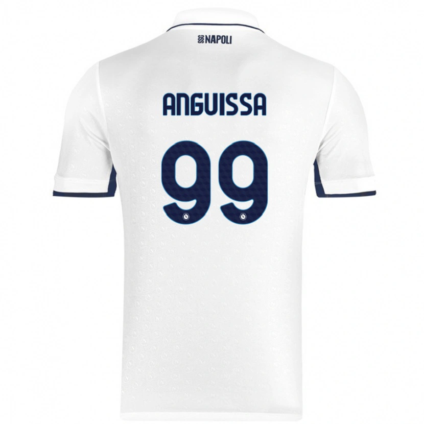 Danxen Dames Frank Anguissa #99 Wit Koningsblauw Uitshirt Uittenue 2024/25 T-Shirt