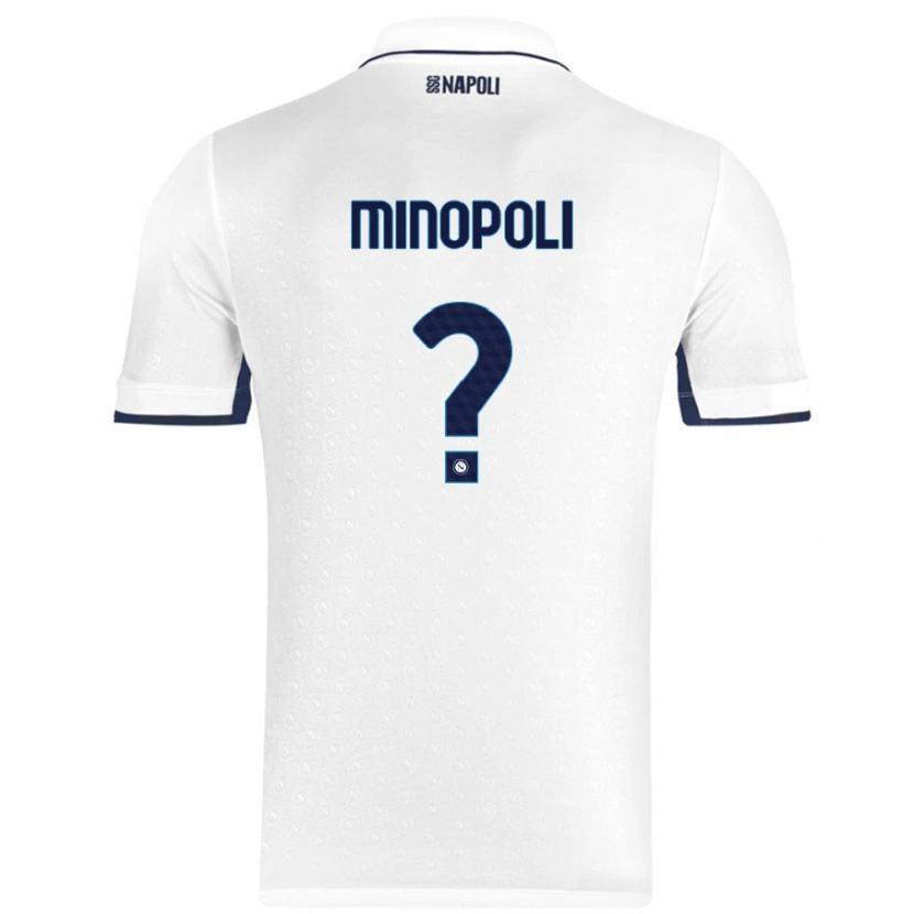 Danxen Dames Francesco Minopoli #0 Wit Koningsblauw Uitshirt Uittenue 2024/25 T-Shirt