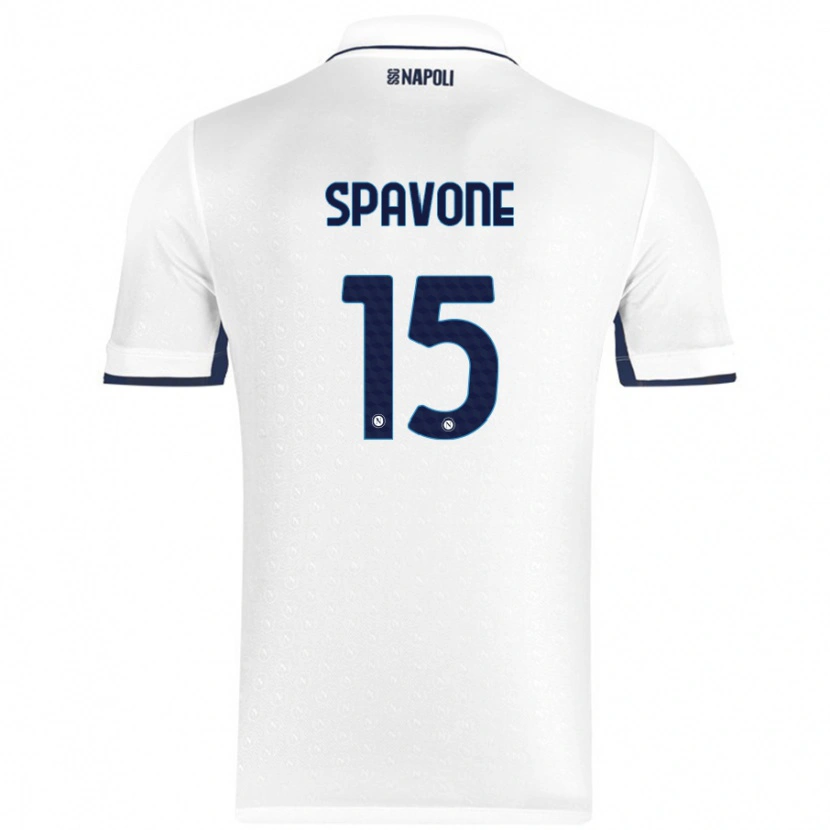 Danxen Dames Alessandro Spavone #15 Wit Koningsblauw Uitshirt Uittenue 2024/25 T-Shirt
