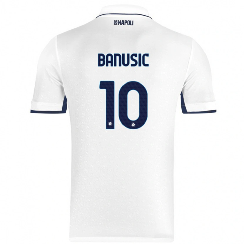 Danxen Dames Marija Banušić #10 Wit Koningsblauw Uitshirt Uittenue 2024/25 T-Shirt