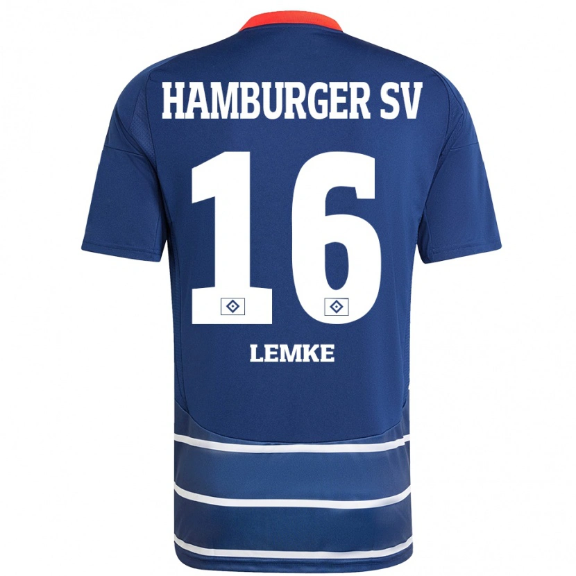 Danxen Dames Louis Lemke #16 Donkerblauw Uitshirt Uittenue 2024/25 T-Shirt