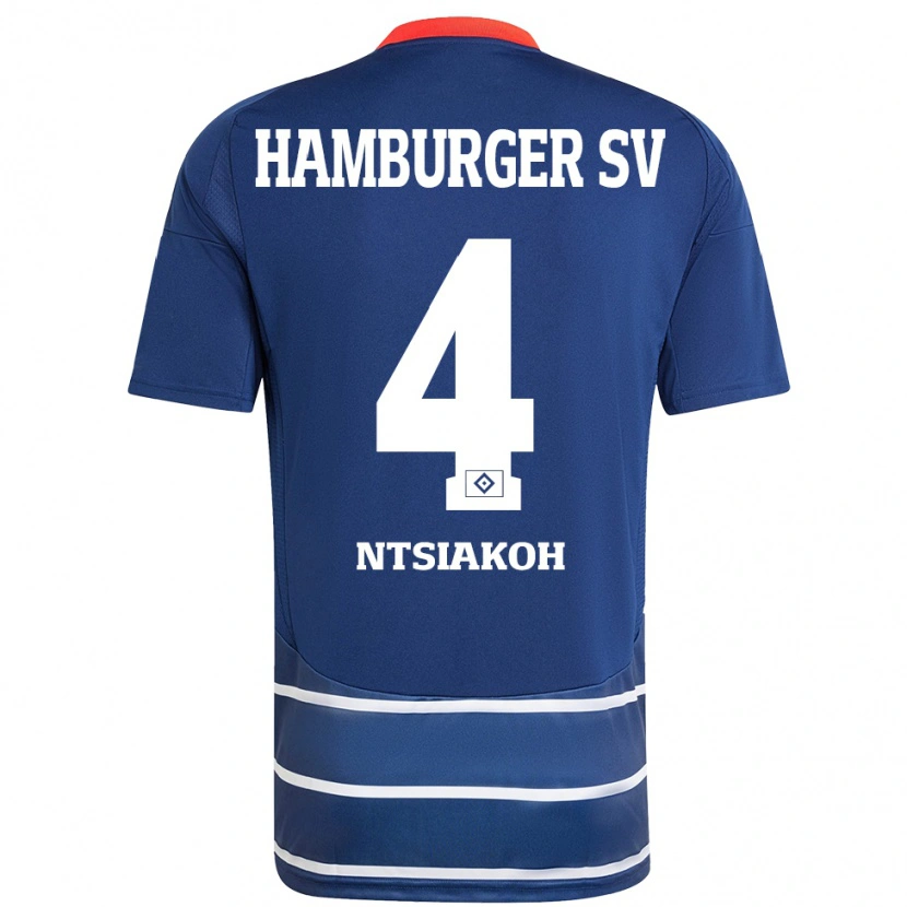 Danxen Dames Emmanuel Ntsiakoh #4 Donkerblauw Uitshirt Uittenue 2024/25 T-Shirt