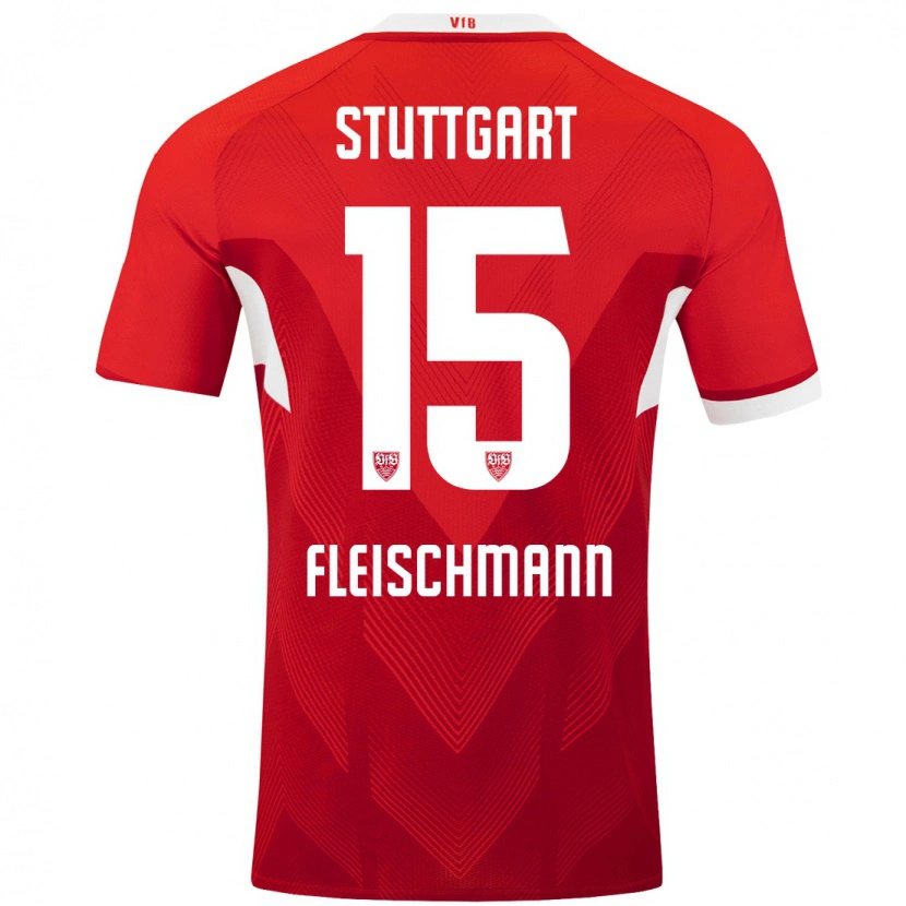 Danxen Dames Svea Fleischmann #15 Rood Wit Uitshirt Uittenue 2024/25 T-Shirt