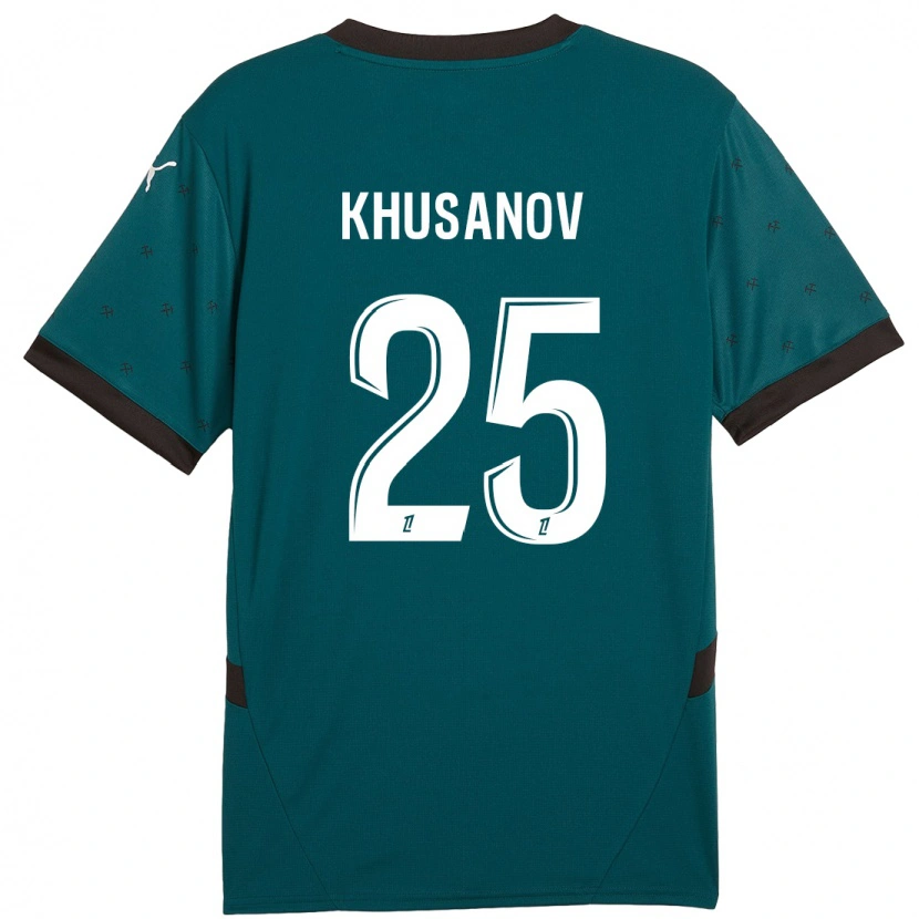 Danxen Dames Abdukodir Khusanov #25 Donkergroen Uitshirt Uittenue 2024/25 T-Shirt