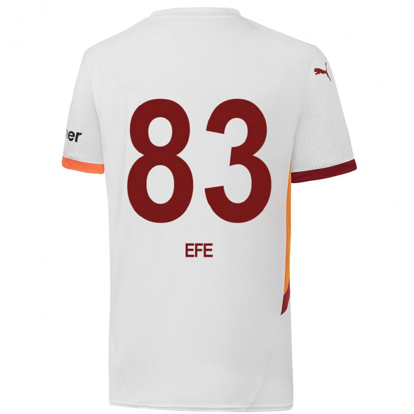 Danxen Dames Efe Akman #83 Wit Geel Rood Uitshirt Uittenue 2024/25 T-Shirt