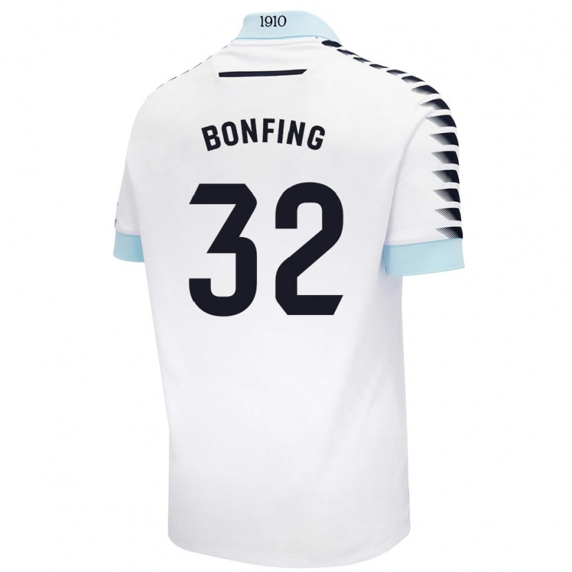 Danxen Dames Boubacar Bonfing #32 Wit Blauw Uitshirt Uittenue 2024/25 T-Shirt