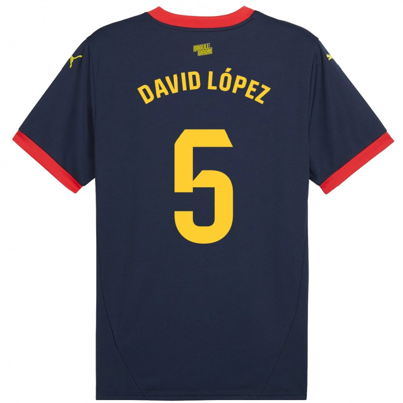 Danxen Dames David López #5 Marineblauw Uitshirt Uittenue 2024/25 T-Shirt
