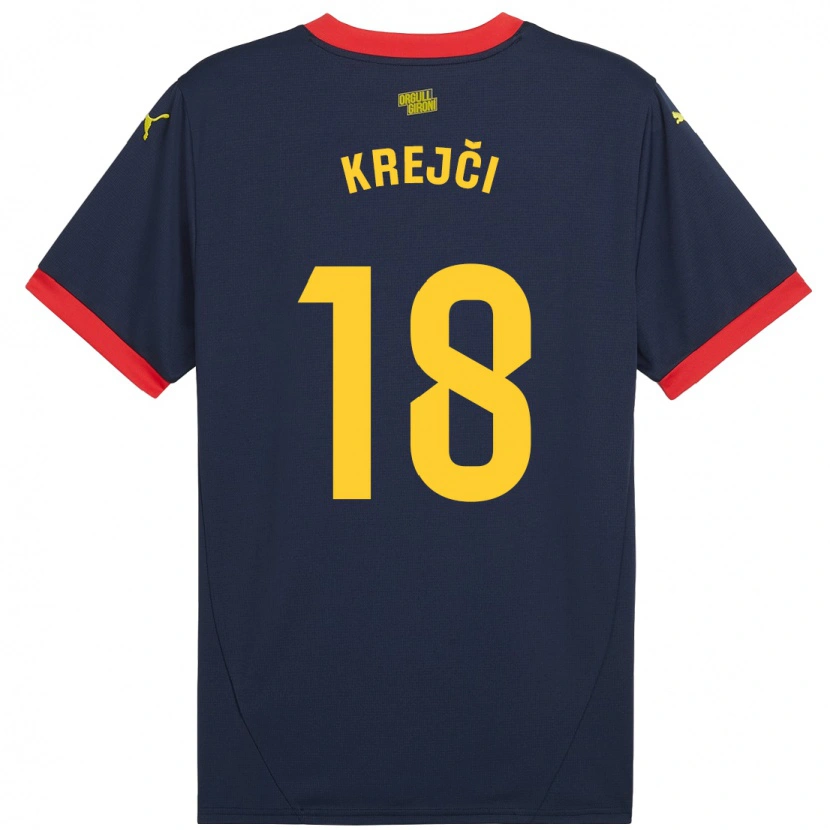 Danxen Dames Ladislav Krejci #18 Marineblauw Uitshirt Uittenue 2024/25 T-Shirt