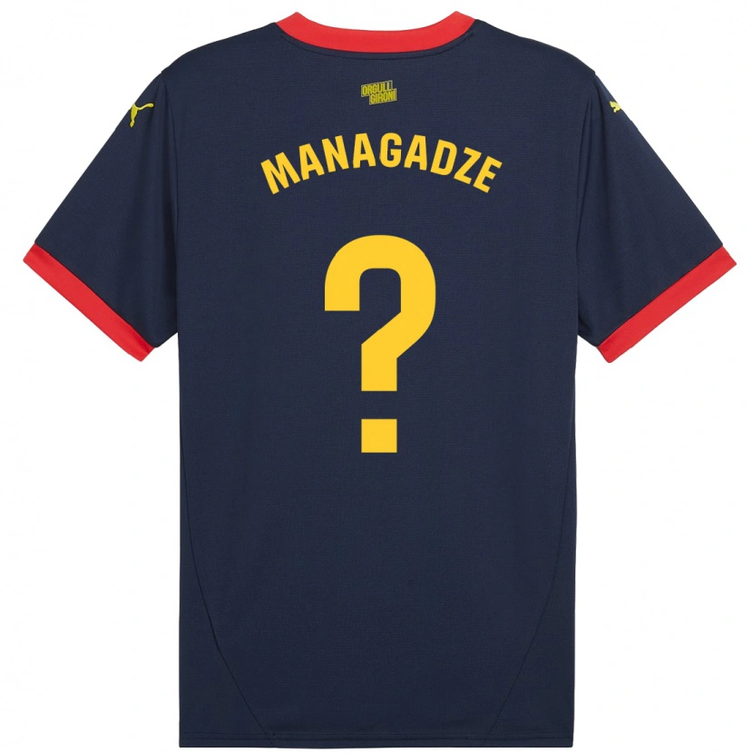 Danxen Dames Luka Managadze #0 Marineblauw Uitshirt Uittenue 2024/25 T-Shirt