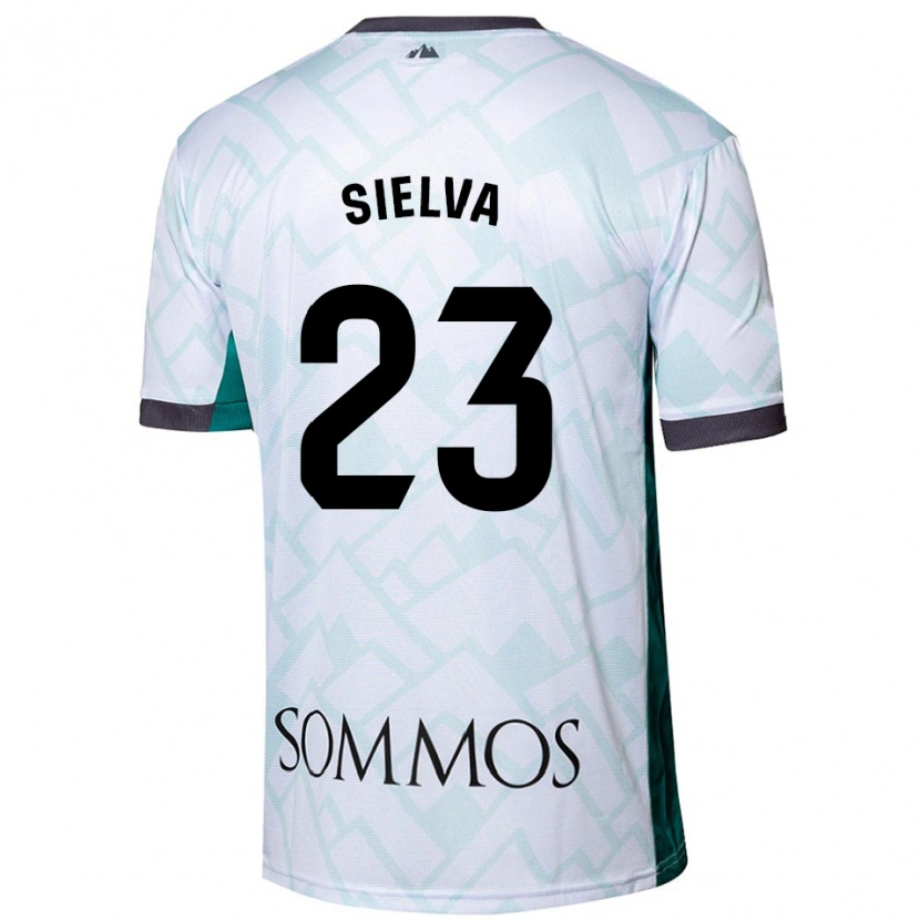 Danxen Dames Óscar Sielva #23 Wit Groen Uitshirt Uittenue 2024/25 T-Shirt