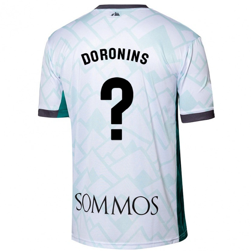 Danxen Dames Nikita Doronins #0 Wit Groen Uitshirt Uittenue 2024/25 T-Shirt