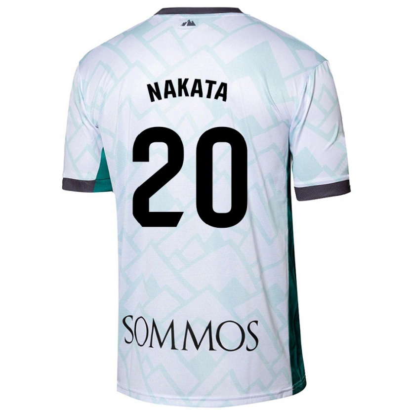 Danxen Dames Yuki Nakata #20 Wit Groen Uitshirt Uittenue 2024/25 T-Shirt