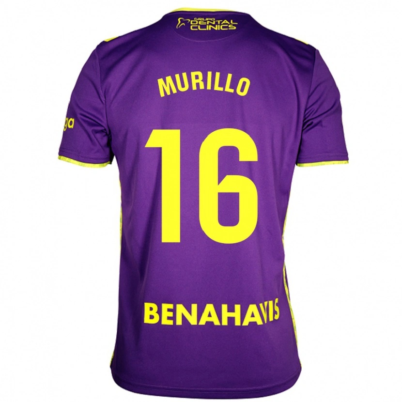 Danxen Dames Diego Murillo #16 Paars Geel Uitshirt Uittenue 2024/25 T-Shirt