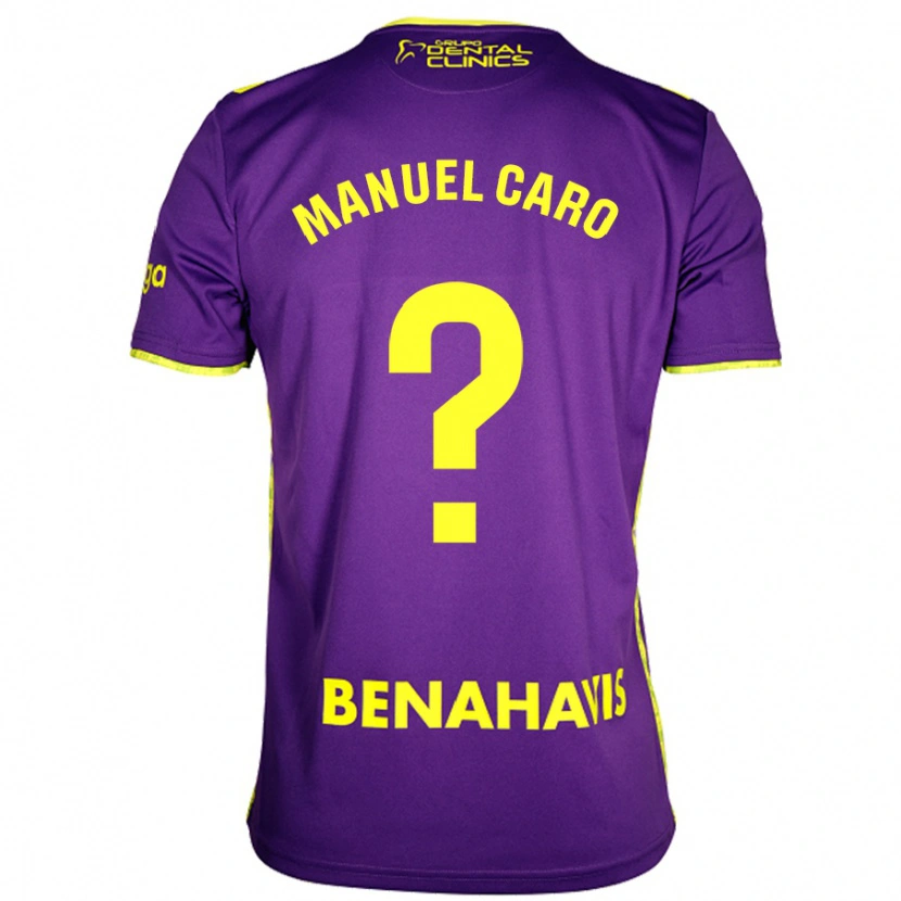 Danxen Dames José Manuel Caro #0 Paars Geel Uitshirt Uittenue 2024/25 T-Shirt
