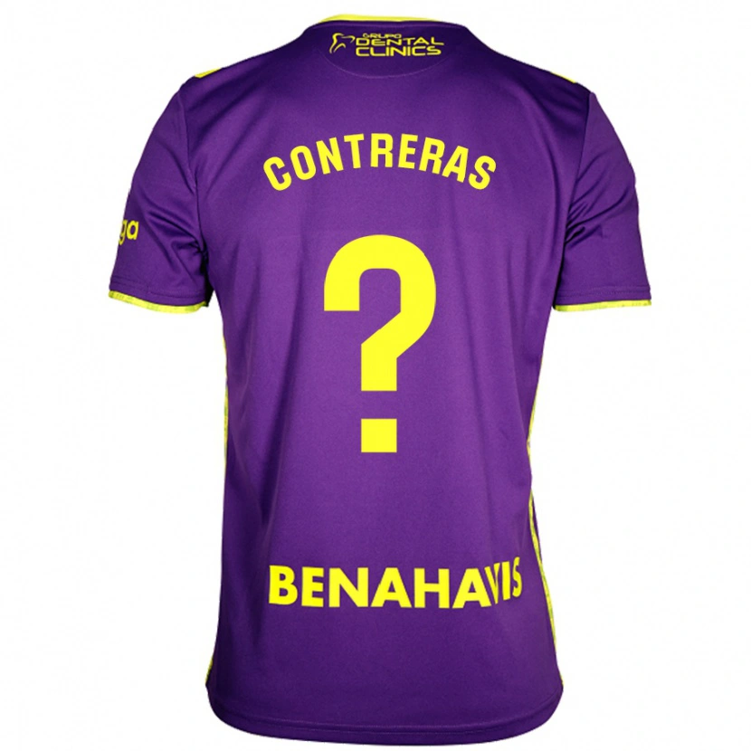 Danxen Dames Ale Contreras #0 Paars Geel Uitshirt Uittenue 2024/25 T-Shirt